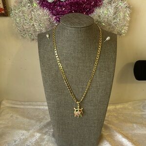 Cadena 14 k gold plated de tortuga